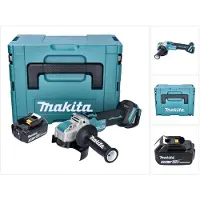 Makita DGA521F1X1J Meuleuse d'angle sans fil 125 mm 18V - X-LOCK Brushless + 1x Batterie 3,0 Ah + Coffret Makpac - sans chargeur