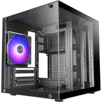 Mars Gaming MC-CUBE, boîtier mini-tour, noir, compatible micro ATX et Mini-ITX, dimensions : 29,2 mm, 27,6 mm, 28,7 mm