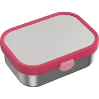 Mepal Boîte à sandwich Campus en acier inoxydable avec fourchette, Lunch box, Pink