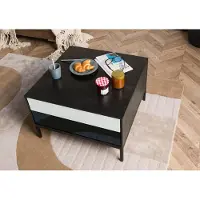 MASSIVMOEBEL24.DE MASSIVMOEBEL24 | Table basse 67x67x43 Bois de manguier gris huilé CHICAGO # 213