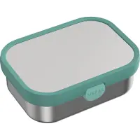Mepal Boîte à sandwich Campus en acier inoxydable avec fourchette, Lunch box, Vert