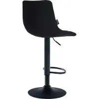 CLP Tabouret de bar Jerry, revêtement en similicuir, réglable en hauteur et pivotant à 360°. Couleur : noir. Structure : noire
