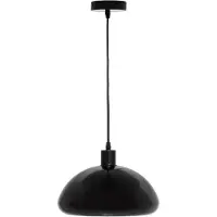 Atmosphera Lustre avec abat-jour métallique SAVIO, diamètre 27 cm, couleur noire
