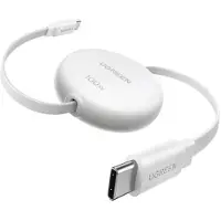 UGREEN Câble de charge rapide USB-C vers USB-C , compatible avec la technologie PD (Power Delivery), extensible, 100 W — Blanc
