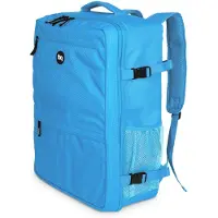 Hauptstadtkoffer blnbag M6 - sac à dos pour avion 55x40x20 cm bagage à main léger grand compartiment pour ordinateur portable sac à dos pour valise Weekender Cabin Backpack max 45 L sac de voyage XL Travel Bag,Iceblue