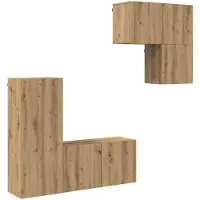 vidaXL Armoire TV 4 pcs Artisan-Chêne Bois composite