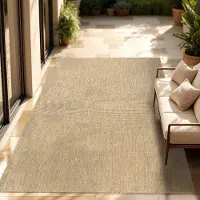 Paco Home In & Outdoor Tapis tissé plat uni moderne résistant aux intempéries pour terrasse cuisine Dimension 160x220 cm