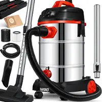 MASKO Aspirateur industriel Aspirateur eau et poussière en acier inoxydable max. 1800 W