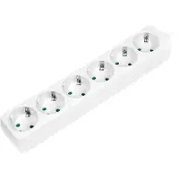 Logilink LPS238 Bâti de prises , 6x, sans interrupteur, blanc