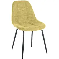 CLP Chaise Tom, avec structure en métal et rembourrage de haute qualité, de couleur vert clair. Matériau : tissu