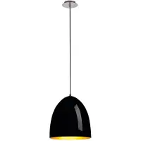 SLV - 1 Light Dome pendentif, rond, noir, doré, E27