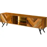 MASSIVMOEBEL24.DE MASSIVMOEBEL24 | Meuble TV en Bois de récupération 200x40x56 naturel laqué AVIGNON #101