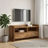 Prolenta Maison Exclusive - Meuble TV, dimensions : 100 x 33 x 47 cm, fabriqué en bois massif et en panneaux de particules