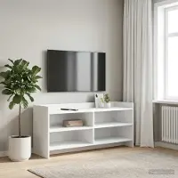 Prolenta Maison Exclusive - Meubles TV, dimensions 100 x 33 x 47 cm, blanc, en panneaux de particules