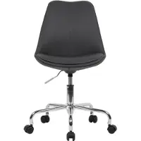 Amstyle Chaise de bureau en tissu noir | Chaise pivotante design avec dossier | Chaise de travail supportant une charge maximale de 110 kg | Chaise à coque avec roulettes | Chaise pivotante