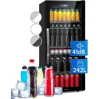 Klarstein Mini Frigo de Chambre et Bureau pour Boisson, Petit Frigo Silencieux, Refrigerateur Mini Bar 242L, Petit Réfrigérateur Camping, Étagères Réglables pour le Vin, Cannette, Beer Fridge