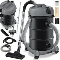 MASKO Aspirateur industriel 6 en 1, aspirateur à sec et humide, aspirateur à cendres, 2300W, avec et sans sac