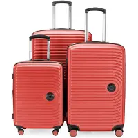 Hauptstadtkoffer - Mitte - Set de 3 valises trolley à coque dure, TSA, extension XXL, 4 roulettes (S, M & L),Corail