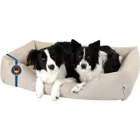BedDog Zara Lit Pour Chien, Panier Corbeille, Coussin De Chien [Xxl Env. 120x85cm, Light-Sand (Beige Clair)]