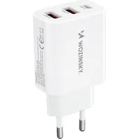 Wozinsky Cwcucw Chargeur secteur 30W Usb-C / 2 X Usb-A - Blanc