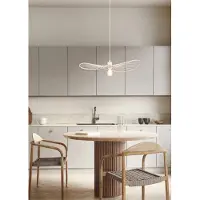 TRIO Chapeau Lampe suspendue E27 60cm Blanc Mat