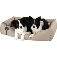BedDog lit pour chien ZARA coussin pour chien avec housse lavable panier pour chien canapé pour chien,NAMIB-SAND (beige),(XXL) ca. 120x85x23cm