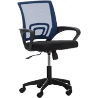 CLP Chaise de bureau , couleur auburn, réglable en hauteur et pivotante - bleu