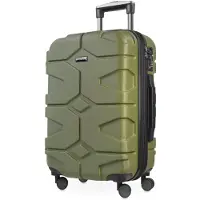 Hauptstadtkoffer - X-Kölln - Valise à main trolley avec soufflet d'extension 4 roues robuste coque dure valise de voyage extensible, serrure TSA 50 L,Olivgrün