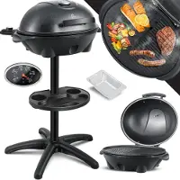 Kesser Grill électrique 2 en 1, modèle table/établi avec couvercle, puissance maximale 2400W, revêtement antiadhésif, plaque XXL