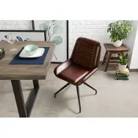 MASSIVMOEBEL24.DE MASSIVMOEBEL24 | Chaise 49x56 Cuir IRON LABEL #109