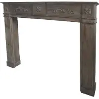 Casa Padrino Bordure de cheminée style rustique gris-brun antique 137 x 20 x H. 113 cm - Meubles de style rustique