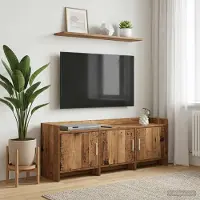 Prolenta Maison Exclusive - Meuble TV, dimensions : 130 x 33 x 47 cm, fabriqué en bois massif et en panneaux de particules