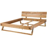 G + K MASSIVMOEBEL24 | Lit double 200x200 Chêne sauvage huilé Bois naturel SALZBURG #103