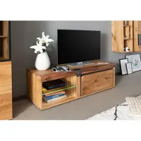 MASSIVMOEBEL24.DE MASSIVMOEBEL24 | Meuble TV 150x48 Chênes sauvage et lombard huilé Bois naturel NEW AMSTERDAM #01