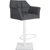 CLP Chaise de bar Damaso W - feutre, structure blanche - Gris