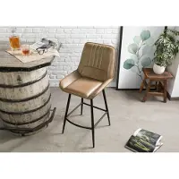 MASSIVMOEBEL24.DE MASSIVMOEBEL24 | Chaise de bar 52x57 Cuir IRON LABEL #616