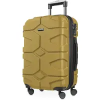 Hauptstadtkoffer - X-Kölln - Valise à main trolley avec soufflet d'extension 4 roues robuste coque dure valise de voyage extensible, serrure TSA 50 L,Herbstgold