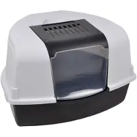 Homea Maison de toilette d'angle - - Gris - L 58 x l 47 x H 38 cm - Plastique - Anti-odeurs