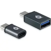Conceptronic DONN04G changeur de genre de câble USB 3.1 Gen 1 Type-C, USB 2.0 Type-C USB 3.1 Gen 1 Type-A, USB 2.0 Micro Noir