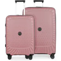 Hauptstadtkoffer - Set de valises 2 pièces, trolleys légers 65 + 75 cm, set de 2 valises de voyage, check-in bagages coque dure recyclable matériel PP, TSA,Rose