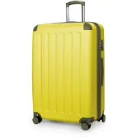 Hauptstadtkoffer Spree - Grande valise extensible XL Trolley Bagage à roulettes Check-In Valise de voyage 4 doubles roulettes, TSA, 75 cm, 119 L,Lemon