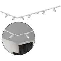 Briloner Luxtrail Système de rail, set complet, 6x spots LED, blanc chaud, forme L, blanc, 3m