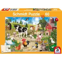 Sonstige Verlage Schmidt Spiele 56369 Puzzle animaux de la ferme - 60 pièces