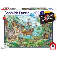 Schmidt Puzzle fantastique - SPIELE - Dans la Baie des Pirates - 100 pièces - Multicolore et vert
