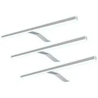 Kalb Material für Möbel kalb | Luminaire LED à poser en acier inoxydable, lumière neutre chaude, pour éclairage d'armoire, chromé, lot de 3, blanc neutre