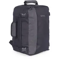Hauptstadtkoffer blnbag M5 - Sac à dos petit bagage à main Ryanair, Wizzair, Eurowings, sac à dos de bord 40x20x25 cm sac de voyage avion sac à dos Cabin Bag max 20 L,Darkgrey / Grey