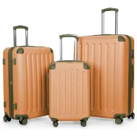 Hauptstadtkoffer - Spree - Set de valises à coque dure Valises de voyage avec roulettes et extension Set de 3 pièces, TSA, 4 roulettes, Trolleys S M & L,Marille