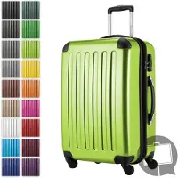 Hauptstadtkoffer Alex - Valise rigide extensible avec 4 roulettes Check-In Trolley Valise de voyage avec soufflet d'extension Check-In Bagages 158cm Hardcase Luggage 65 cm, 74 litres,Apfelgruen