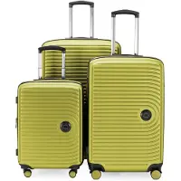 Hauptstadtkoffer - Mitte - Set de valises 3 trolley à coque dure, TSA, extension XXL, 4 roulettes (S, M & L),Fougère