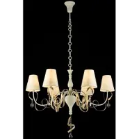 Casa Padrino Lustre de plafond en cristal baroque blanc 87 x H 65 cm style antique - Meubles Lustre Lustre Lampe à suspendre